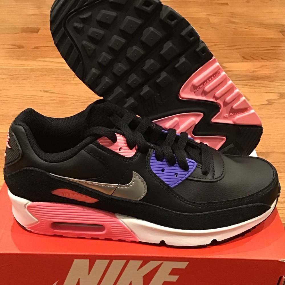 Nike Air Max 90 Leather Sunset Pulse Black Pink